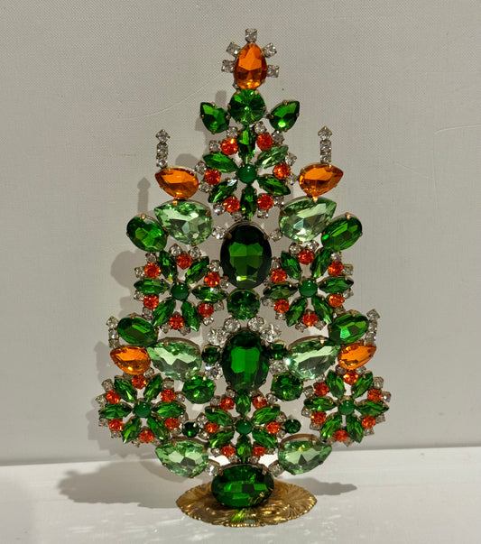 Czech Rhinestone Christmas Tree