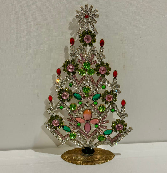 Czech Rhinestone Christmas Tree