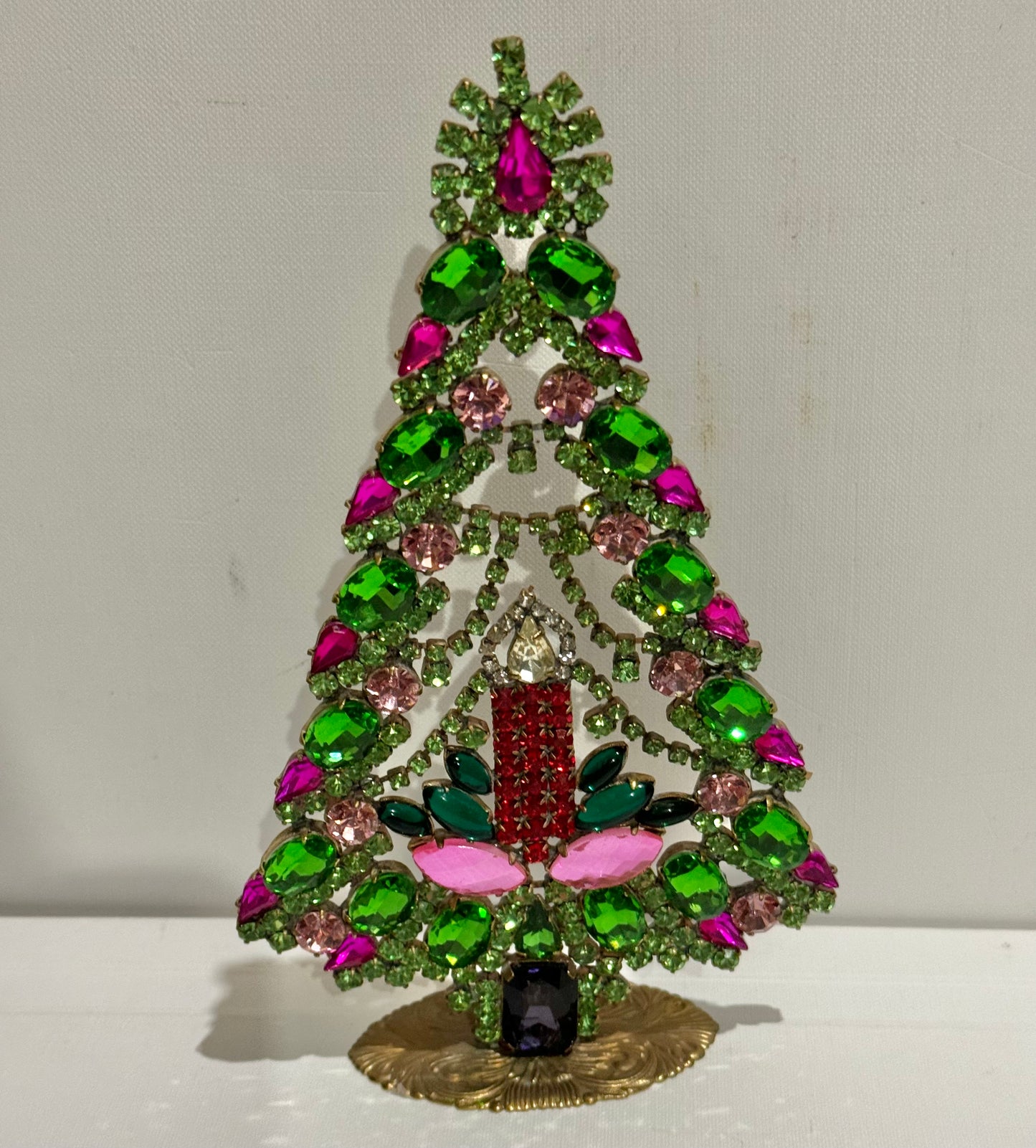 Czech Rhinestone Christmas Tree