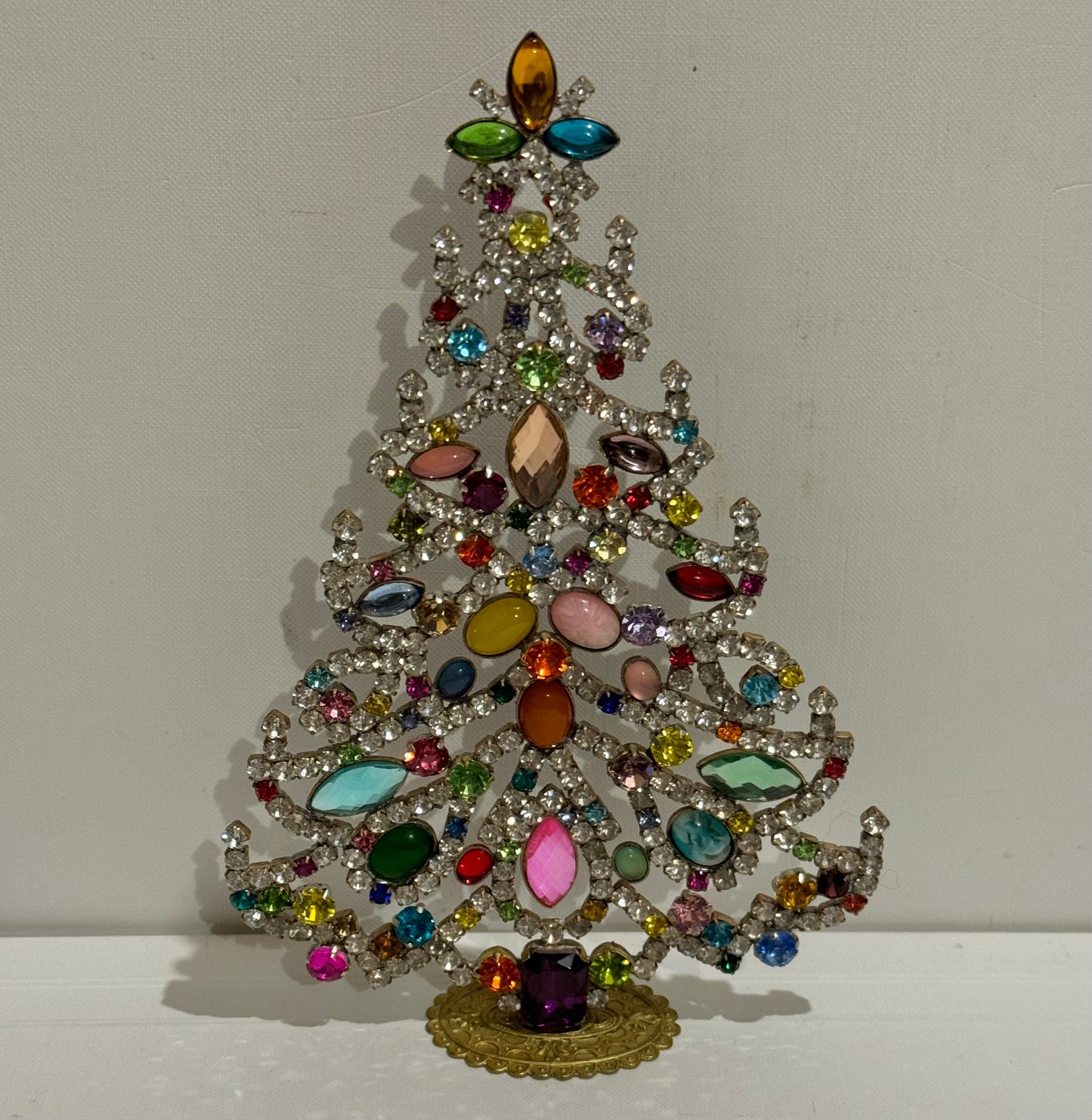 Czech Rhinestone Christmas Tree