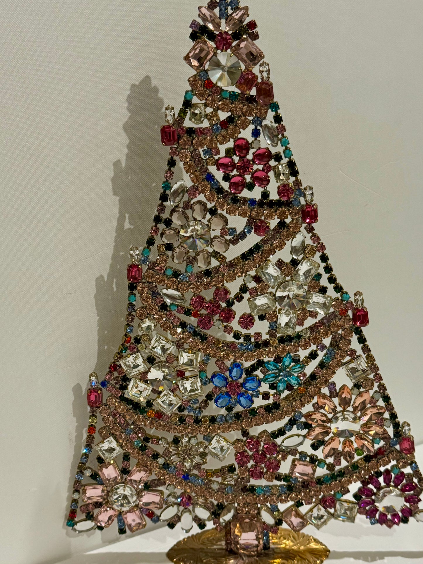 Czech Rhinestone Christmas Tree