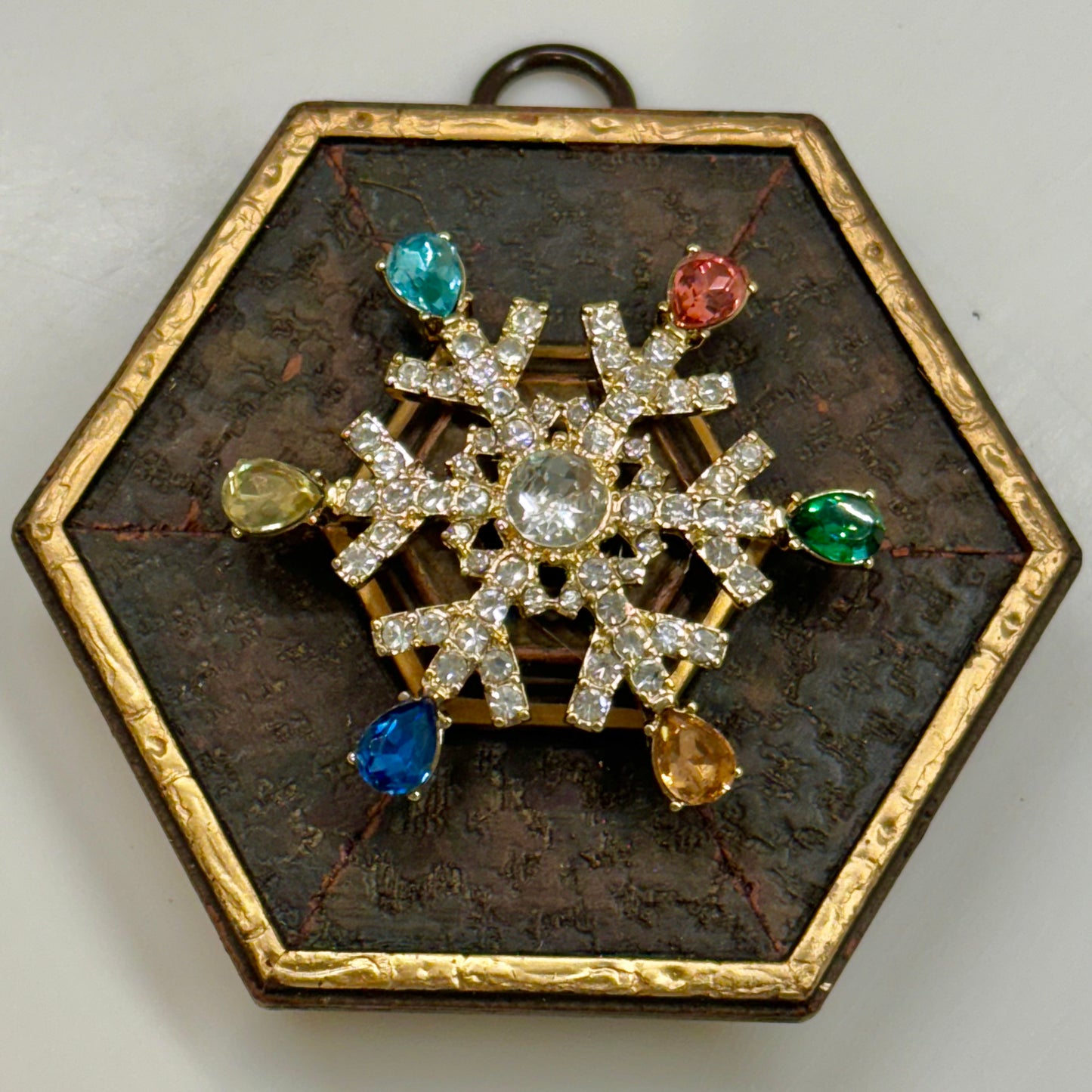 Painted Frame with Sparkle Snowflake