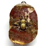 Petrified Wood Frame with Grande Bee