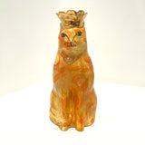 Golden Crown Cat Candlestick | Dee Barnes