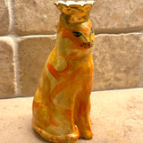 Golden Crown Cat Candlestick | Dee Barnes