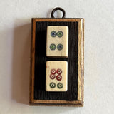 Bourbon Barrel Frame with Vintage Mahjong Tiles