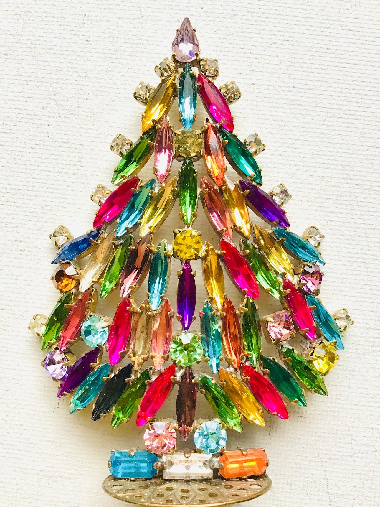 Czech Rhinestone Christmas Tree