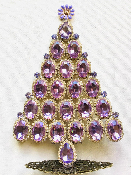 Czech Rhinestone Christmas Tree