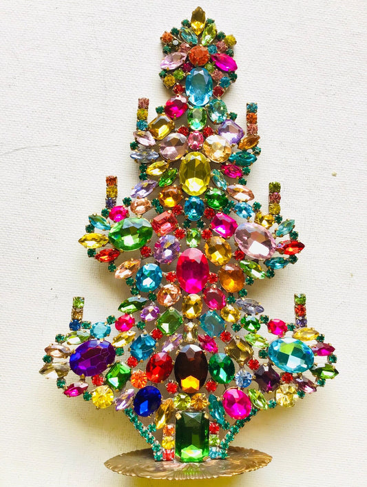 Czech Rhinestone Christmas Tree