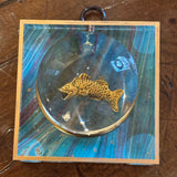 Acrylic Paper-backed Frame with Fish in Glass Orb