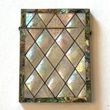 Antique Mother of Pearl with Abalone Trim Card Case