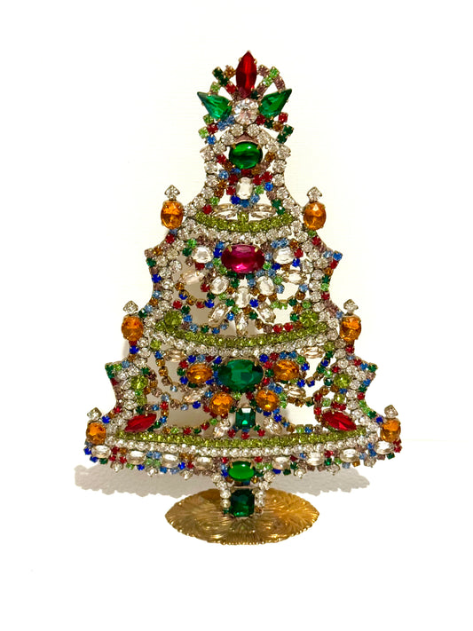 Czech Rhinestone Christmas Tree