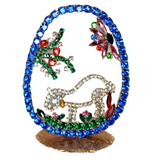 A Czech Rhinestone Egg with Lamb