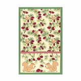 Squirrel & Pinecone Tea Towel