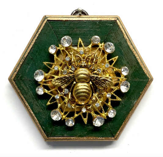 Painted Frame with Grande Bee on Brooch