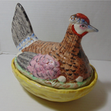 Hen | Antique Staffordshire Hen on Nest