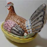 Hen | Antique Staffordshire Hen on Nest