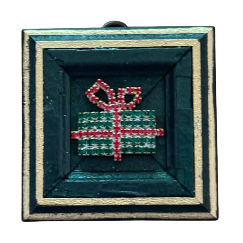 Painted Frame with Czech Gift Brooch