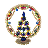 Czech Rhinestone Christmas Tree Circle