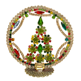 Czech Rhinestone Christmas Tree Circle