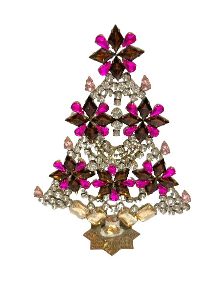 Czech Rhinestone Christmas Tree