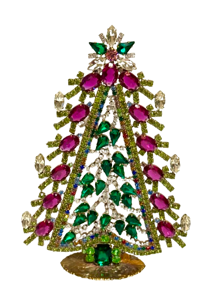 Czech Rhinestone Christmas Tree