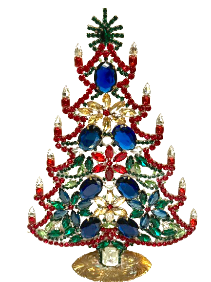 Czech Rhinestone Christmas Tree