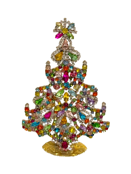 Czech Rhinestone Christmas Tree