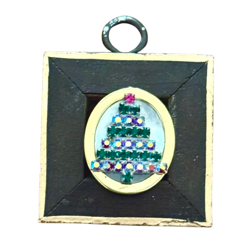 Wooden Frame with Czech Tree Brooch