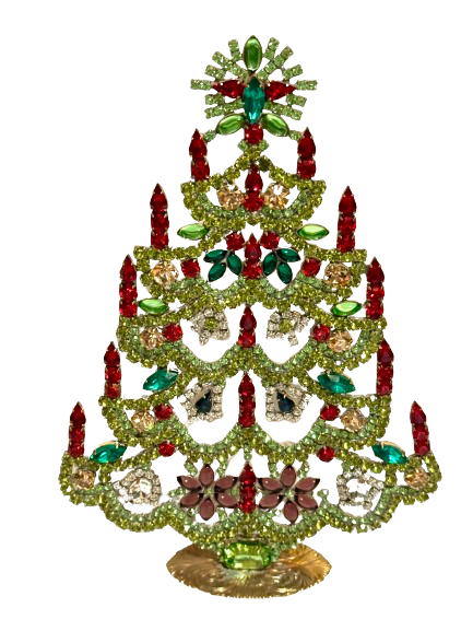 Czech Rhinestone Christmas Tree