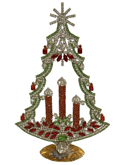 Czech Rhinestone Christmas Tree