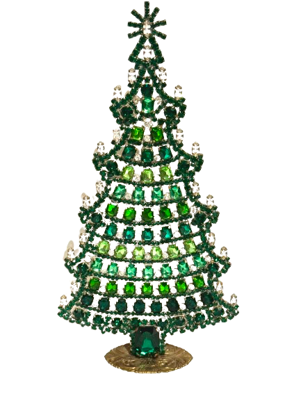 Czech Rhinestone Christmas Tree